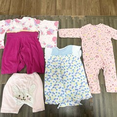 80cm ベビー服セット(主にロンパース)の画像