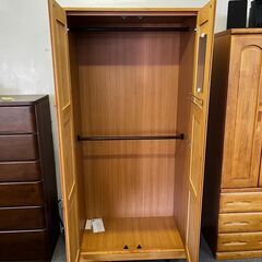 OMN－２１３　　🐻【株】サンコウ　洋服タンス　ティアラ90NA　ワードローブ🐯中村区リサイクルショップ　ビッグバザールの画像
