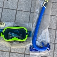 ゴーグル、シュノーケル、フィン　あげます