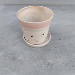 陶器　植木鉢　受け皿付き