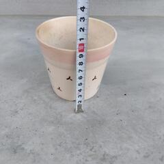 陶器　植木鉢　受け皿付きの画像