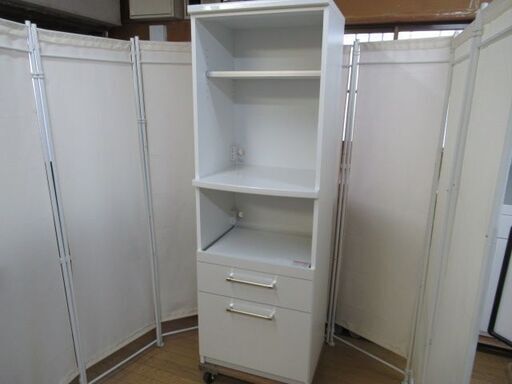 キッチンボード/キッチン収納/食器棚/スライド棚/ホワイト/175×59×48/良品/中古品/J5678/