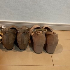 パンプス4足　ピンク、ベージュ系　Lサイズの画像