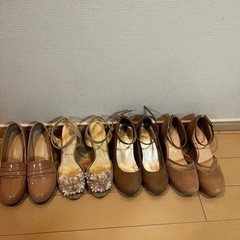 パンプス4足　ピンク、ベージュ系　Lサイズ
