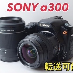 ★SONY α300★初心者向け●スマホ転送●すぐ使える●Wズームレンズ  1ヶ月動作補償あり！ 安心のゆうパック代引き発送！ 送料、代引き手数料無料！