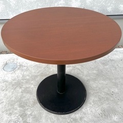 中古品 店舗用 スチール アイアン 天板 ウッド テーブル 1脚...