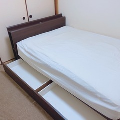 ニトリ セミダブルベッド 収納付き マットレス別