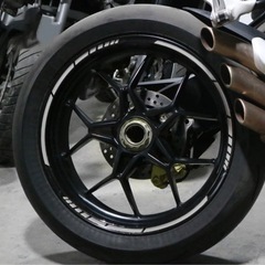 シルバー ギザ ホイール リムステッカー リム ステッカー ラインテープ バイク 自動車 17 18 インチ の画像