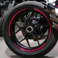 レッド ギザ ホイール リムステッカー リム ステッカー ラインテープ バイク 自動車 17 18 インチ の画像