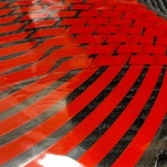 レッド ギザ ホイール リムステッカー リム ステッカー ラインテープ バイク 自動車 17 18 インチ の画像