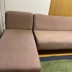 値下げ！　国産家具　大川家具　カウチソファ　ベージュ