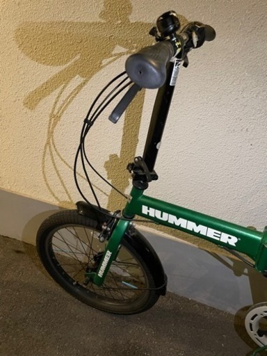 ハマー折り畳み自転車20インチ　6段階ギア　グリーン