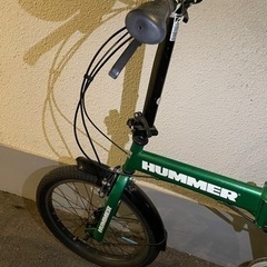 ハマー折り畳み自転車20インチ 6段階ギア グリーン