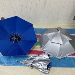頭につけるUV日傘　未使用　3点の画像