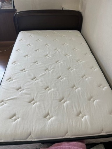 セミダブルベッド　引き出し収納　Serta/サータ■高級■PEDIC PREMIUM KNIT マットレス付き