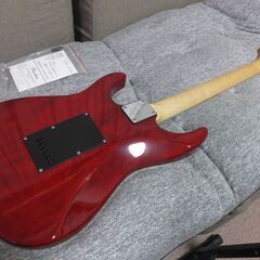 【レア】BACCHUS（バッカス）エレキギター　HGD-STANDARD24-MG/M　BLK/RED　アーム・ソフトケース付の画像