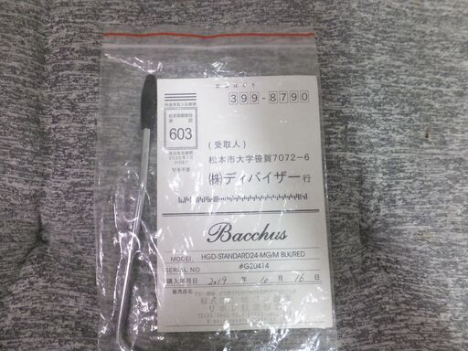 【レア】BACCHUS（バッカス）エレキギター　HGD-STANDARD24-MG/M　BLK/RED　アーム・ソフトケース付