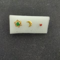 金のピアス片耳ずつの3点