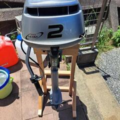 フルメンテナンス済み　ホンダ2馬力船外機　手作りスタンド付き