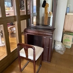 鏡台（中古）・椅子付き