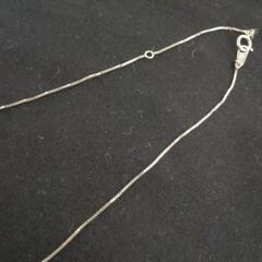 ホワイトゴールドネックレス(チェーン・イタリア製)の画像