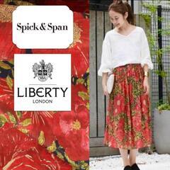 🌈nanashop  spick＆span　Libertyリバティ大花柄×フレアスカートRose Xantheローズザンジーの画像