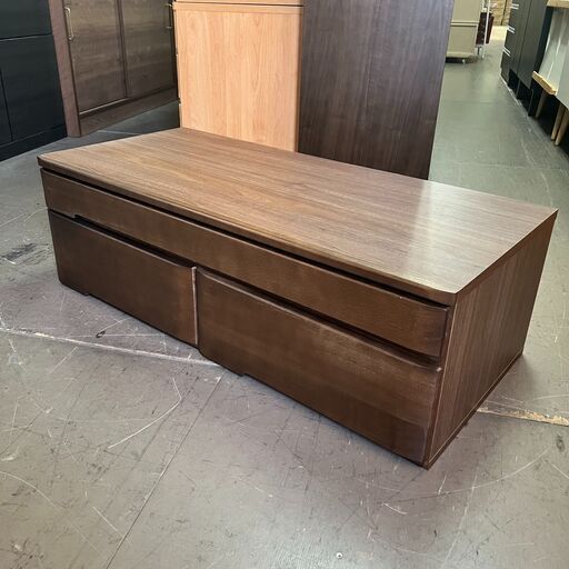 未使用 美品 幅100 別注一本限り　2段　ブラウン　木製　国産　チェスト　洋タンス　洋服タンス　収納タンス　キャビネット　茶色