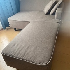 L字型ソファ(2人掛)クッション付