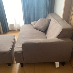 L字型ソファ(2人掛)クッション付の画像