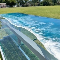 海レジンガラステーブル