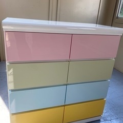 【美品】ローチェスト　4段引き出し　洋服収納タンス　