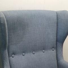 【シミ有】ストレッチ ウイングバッグチェアカバー リビング用 1人用の画像