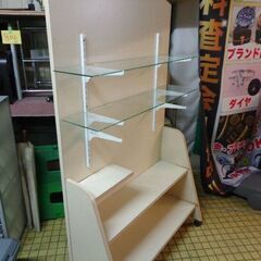 ★店舗用★移動式陳列棚（強化ガラス棚）の画像
