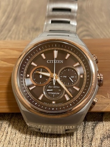 [美品/稼働品]シチズン CITIZEN ECO-DRIVE B620/チタン/クロノグラフ/サファイアガラス/腕時計