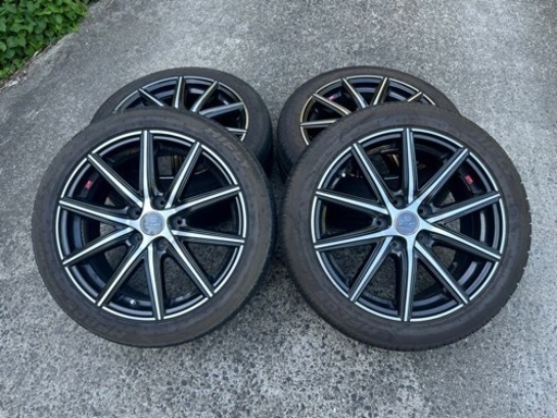 今週処分します！アルミホイール17インチ⭐︎４本セット２本バリ山！