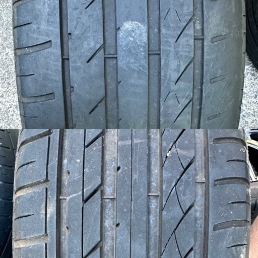 今週処分します！アルミホイール17インチ⭐︎４本セット２本バリ山！