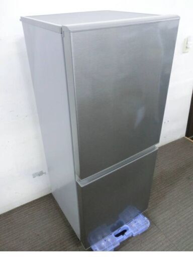 AQUA　ノンフロン冷凍冷蔵庫　動作良好　2ドア　AQR-13H　2019年製　3ヵ月保証付！　126L　右開き　ブラッシュシルバー　大容量フリーザー