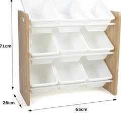 新品　おもちゃ収納棚　収納ボックスの画像