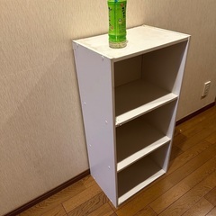 カラーボックス　オフホワイト　木目　ナチュラルホワイト