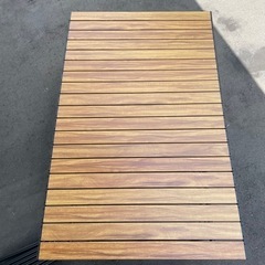 （決まりました）アルミウッドテーブル　キャンプや庭先などで是非の画像