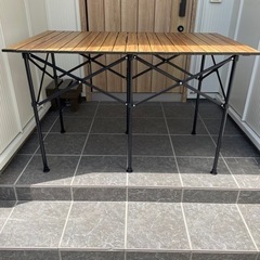 （決まりました）アルミウッドテーブル　キャンプや庭先などで是非の画像