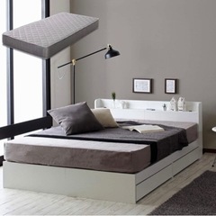 (全て新品)セミダブルベッド　マットレス付き
