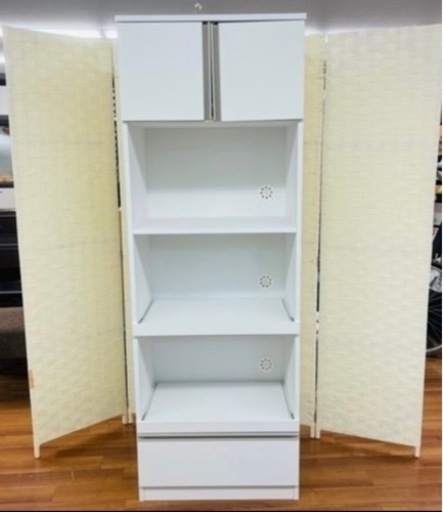 【大幅値下げ‼︎】埼P◇ベルーナ スタイリッシュキッチン 収納シリーズ 家電収納 5段 扉付き収納 スライド棚引き出し