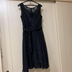 K.T LINO★カシュクール麻混ワンピース★ブラック黒11号の画像
