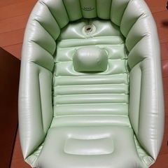 リッチェル　ふかふかベビーバス　グリーン　の画像