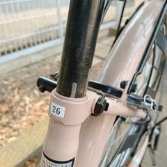 26インチ自転車、タイヤOK、ブレーキOK、カゴ、鍵付き