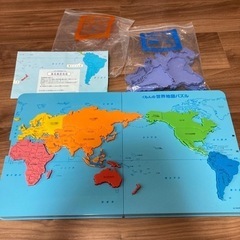 受け渡し者確定✨くもんの世界地図パズル　中古　2017年現在地図
