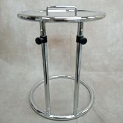 テーブル サイドテーブル 天板ガラス 高さ調整可能の画像