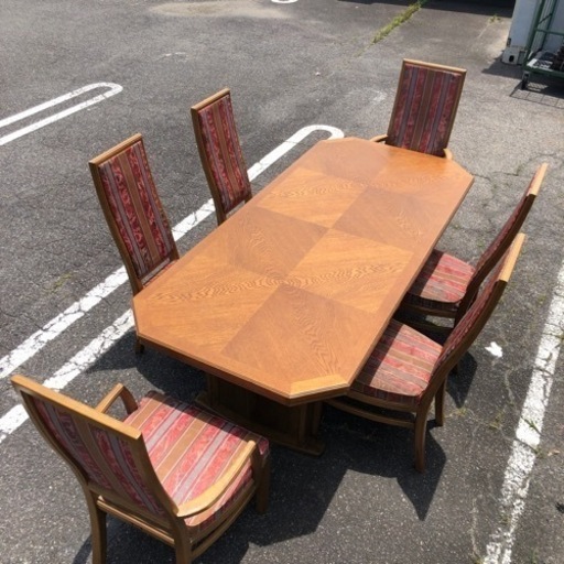 〇［引き取り限定］中古家具 カリモク DOMANI ダイニング7点セット