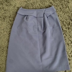 スカート　オフィスカジュアル　ブルーパープル